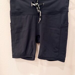 Black Athletic Shorts with Drawstring